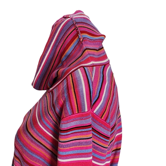 Sigrid Olsen Sport. Silk Blend, Multi Color, Striped Sweater. PL - Picture 5 of 10